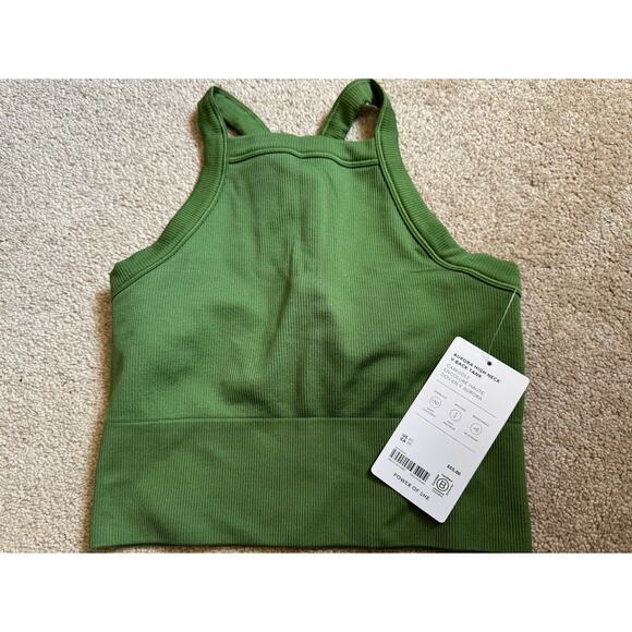 Athleta Tops - NWT Athleta Aurora High Neck V-Back Tank Green Size XS